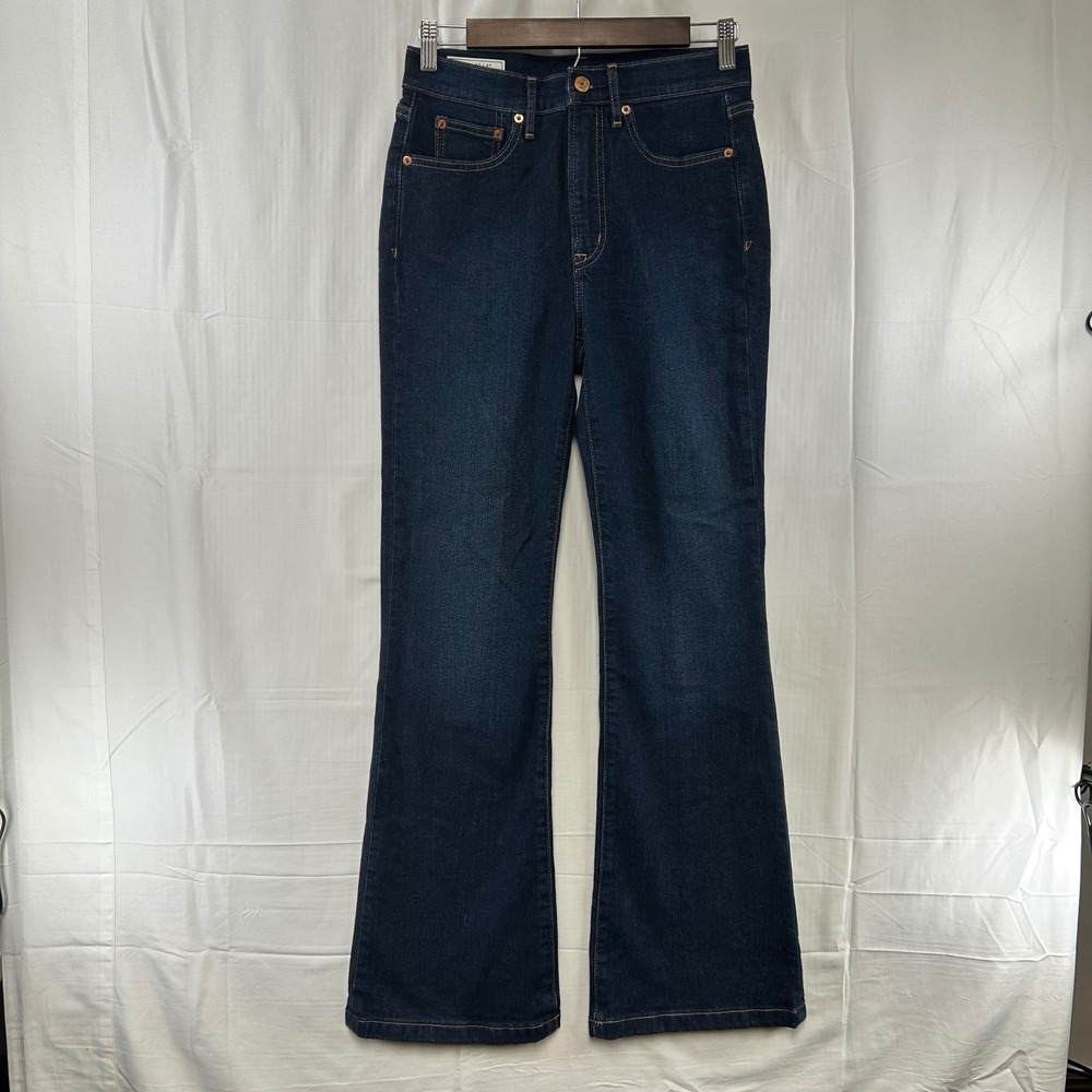 Gap Jeans Womens 27/4R Dark Wash '70s Flare High Rise Stretch Denim